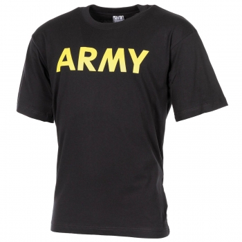 Us Army T-Shirts in Schwarz mit Gelber Aufschrift ,US Army, Ranger