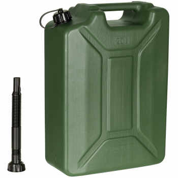 Fuel canister in olive 20 l made of plastic from the Czech Army