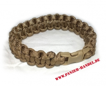 Armband aus Paracord in coyote tan