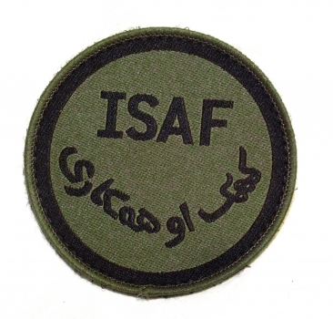 UK / US Army ISAF Klett Patch Afganistan Oliv
