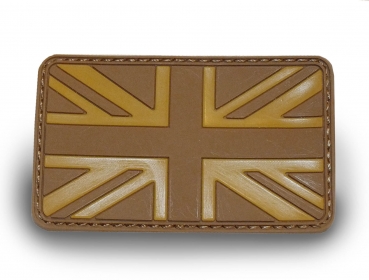 UK Flagge 3D Klett in Desert UK Army Patch