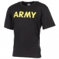 Mobile Preview: Us Army T-Shirts in Schwarz mit Gelber Aufschrift ,US Army, Ranger