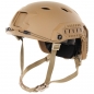 Preview: US helmet FAST paratrooper in coyote with rails, made of ABS plastic