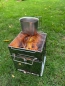 Preview: Rocket stove with grate foldable in stainless steel small hobo