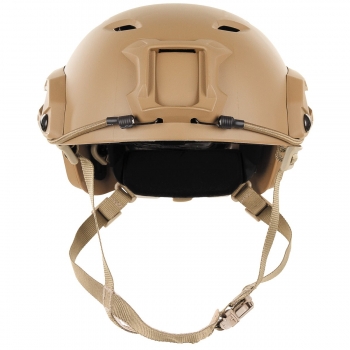 US helmet FAST paratrooper in coyote with rails, made of ABS plastic
