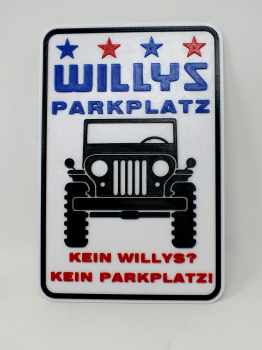 Parkschild 3D nur für Willys