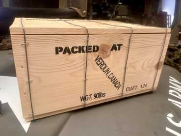 Preview: US Army WK2 Munitionskiste umverpackung  Holz für 4 Metall kisten Deko