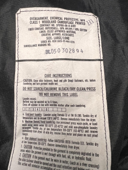 Preview: Woodland BDU Chemical Protective Jacket Overgarment NFR Neu