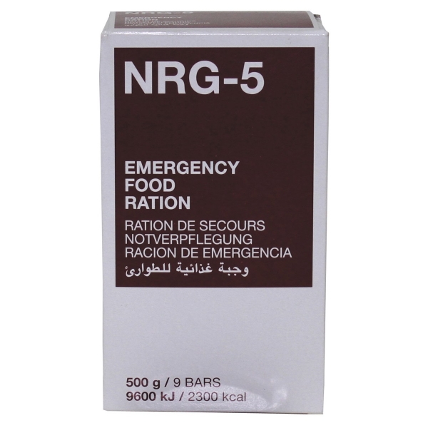 Notverpflegung, NRG-5, 500 g, 9 Riegel